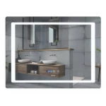 Дзеркало Mixxus STYLE MR03-90x70 з Led Touch, Anti-fog, димером, регулятором яскравості, годинником (MI6007)