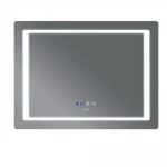 Дзеркало Mixxus STYLE MR03-90x70 з Led Touch, Anti-fog, димером, регулятором яскравості, годинником (MI6007)