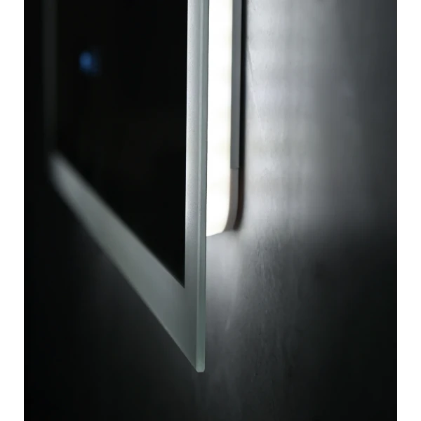 Зеркало Mixxus FLAT MR04-100x60 с LED Touch, Anti-fog, димером, регулировкой яркости, часами (MI6008)