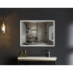 Зеркало Mixxus FLAT MR04-100x60 с LED Touch, Anti-fog, димером, регулировкой яркости, часами (MI6008)