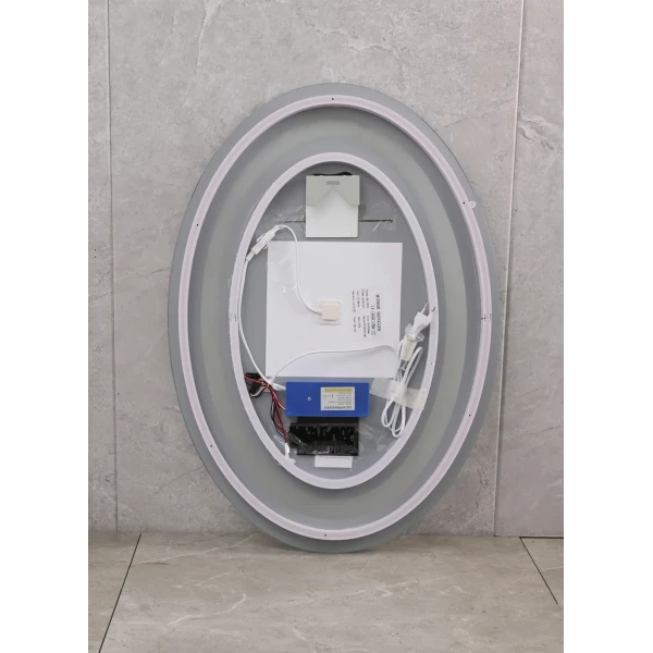 Зеркало Mixxus PLAIN MV02-50x70 с Led Touch, Anti-fog, димером, регулятором яркости, часами (MI6010)