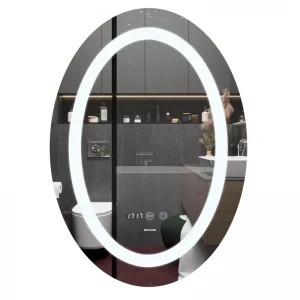 Зеркало Mixxus PLAIN MV02-50x70 с Led Touch, Anti-fog, димером, регулятором яркости, часами (MI6010)