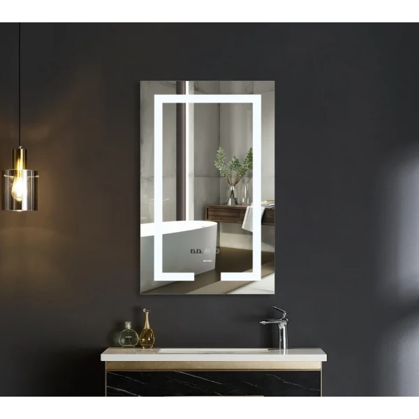 Зеркало Mixxus Hard MR06-50x80 (часы, LED-подсветка, антизапотевание) (MI6011)