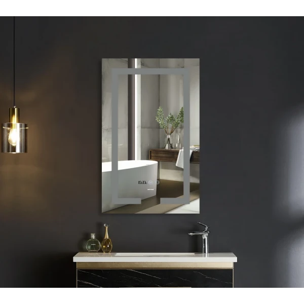 Зеркало Mixxus Hard MR06-50x80 (часы, LED-подсветка, антизапотевание) (MI6011)