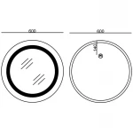 Зеркало Mixxus Plain MC02-60 (часы, LED-подсветка, антизапотевание) (MI6012)