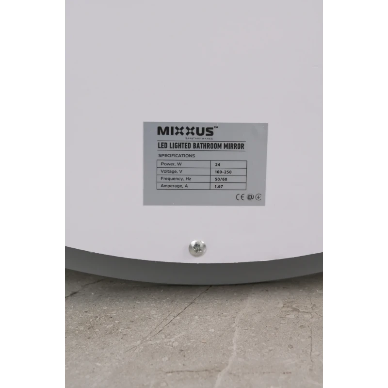 Зеркало Mixxus Plain MC02-60 (часы, LED-подсветка, антизапотевание) (MI6012)