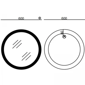 Зеркало Mixxus Plain MC10-60 (часы, LED-подсветка, антизапотевание) (MI6013)