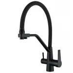 Кухонный смеситель с черным силиконовым изливом Mixxus FUL-021 (с вых.для питьевой воды) (MI6021)