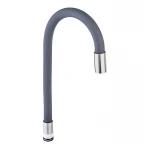 Излив силиконовый для смесителя с нерж стали SUS304 Mixxus SPO-06.SUS Refl.Black (MI6066)