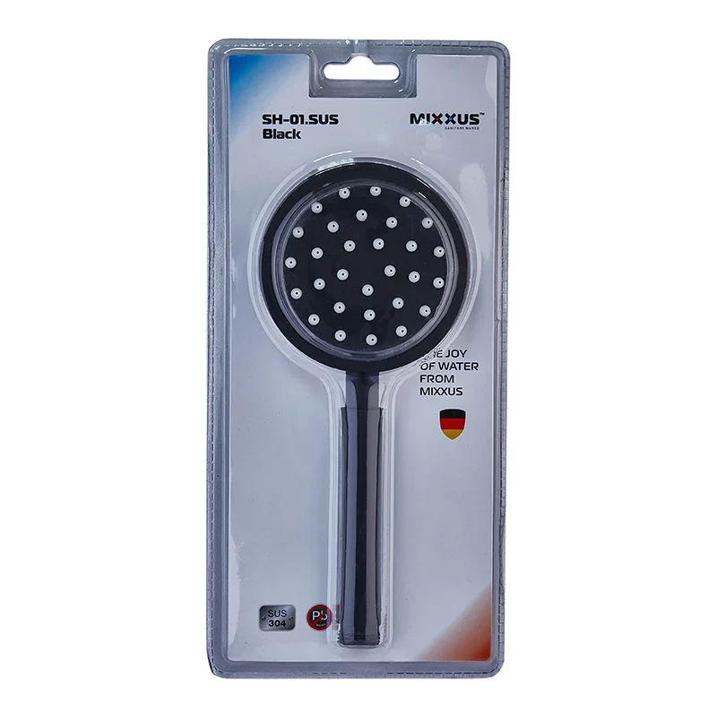 Лійка для душу Mixxus SH-01.SUS Black з нерж. сталі (MI6119)