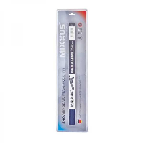 Душовий трап з нерж. сталі SUS304 Mixxus Drain-05-50-Slim Black (30x500мм) (Чорний) (MI6168)