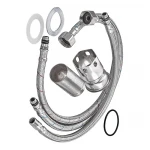 Смеситель для кухни Mixxus SUS-021 REFL.BLACK с сил. изливом с нерж.ст.SUS304 с вых. для пит. воды (MI6213)