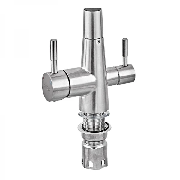 Смеситель для кухни Mixxus SUS-021 REFL.BLACK с сил. изливом с нерж.ст.SUS304 с вых. для пит. воды (MI6213)