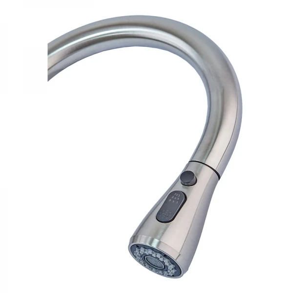 Смеситель для кухни сенсорный с выдвижной лейкой Mixxus LUX-014 Sensor (нерж. сталь) (MI6230)