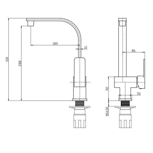 Смеситель кухонный Mixxus Relax 017 (Nut) (MI6254)