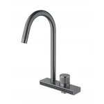 Смеситель для кухни Mixxus FOL-011 Graphite с функц. "водопад" из нерж. стали (MI6346)