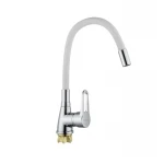 Смеситель для кухни с силиконовым изливом Champion Sop 014-045 (Nut) Refl.White (MI6362)