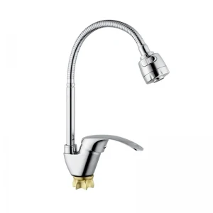 Смеситель для кухни Champion YUB 011-181 Reflector хром с гибким изливом на гайке (MI6386)