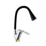 Смеситель для кухни с силиконовым изливом Champion YUB 011-181 (Nut) Refl.Black (MI6421)