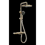 Душова колона з термостатичним змішувачем Mixxus Premium SPACE-009-J Brushed gold, 3 режими (MI6541)