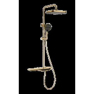 Душова колона з термостатичним змішувачем Mixxus Premium SPACE-009-J Brushed gold, 3 режими (MI6541)