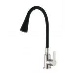 Смеситель для кухни Mixxus DAX-011 REFL.Black с силиконовым изливом (MI6559)