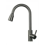 Смеситель для кухни Mixxus SUS-014-B Graphite с выдвижной лейкой из нерж.стали (MI6564)