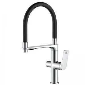 Смеситель для кухни Mixxus Premium DERBY 021 (NUT) REFL.BLACK с выходом для питьевой воды (MI6600)