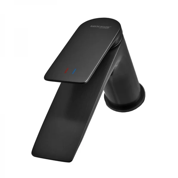 Змішувач для умивальника MIXXUS PREMIUM DERBY 001 латунний чорний матовий на гайці (MI6601)