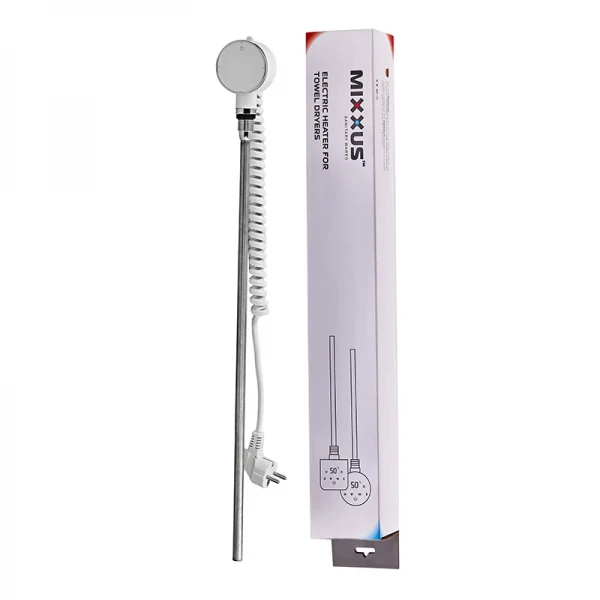ТЭН электрический Mixxus TEH-0106 WHITE для полотенцесушителей 600W (цвет белый) (MI6626)