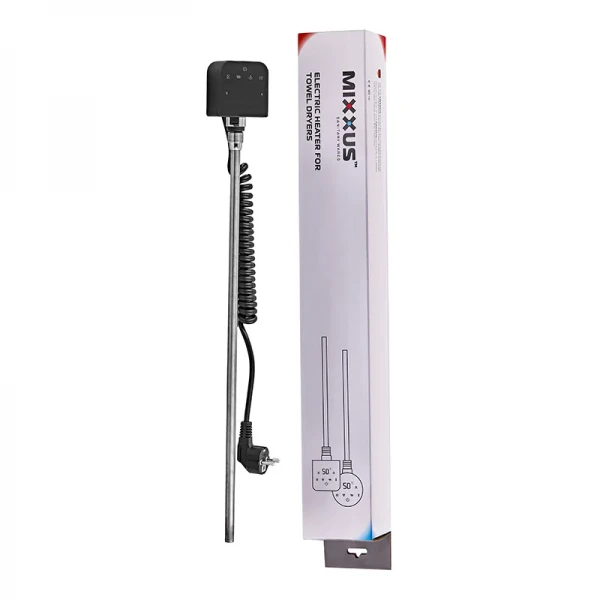 ТЭН электрический Mixxus TEH-0206 BLACK для полотенцесушителей 600W (цвет черный) (MI6632)