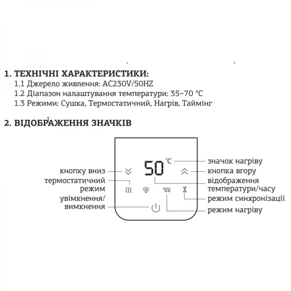 ТЕН електричний Mixxus TEH-0206 CHROME для сушарок рушників 600W (колір хром) (MI6635)