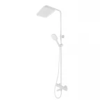 Душова колона Mixxus Premium VIRGO 009-J латунна біла матова з термостатом на 3 режими (MI6648)