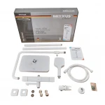 Душова колона Mixxus Premium VIRGO 009-J латунна біла матова з термостатом на 3 режими (MI6648)