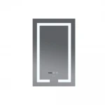 Дзеркало Mixxus HARD MR06-50x80-CASE з LED Touch, Anti-fog, димером, рег. яскравості, годинником (MI6657)