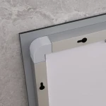 Дзеркало Mixxus HARD MR06-50x80-CASE з LED Touch, Anti-fog, димером, рег. яскравості, годинником (MI6657)