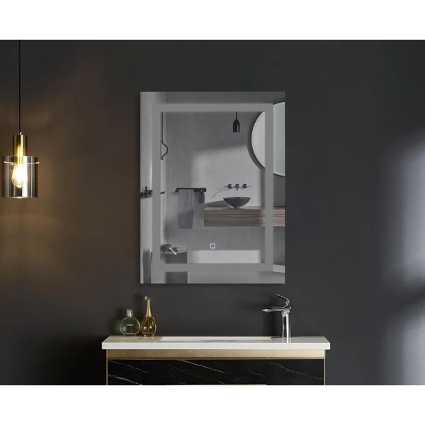 Дзеркало Mixxus TALL MR08-80x60-REVERSE з LED Touch, Anti-fog, димером, регулюванням яскравості (MI6659)