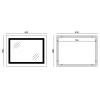 Дзеркало Mixxus TALL MR08-80x60-REVERSE з LED Touch, Anti-fog, димером, регулюванням яскравості (MI6659)