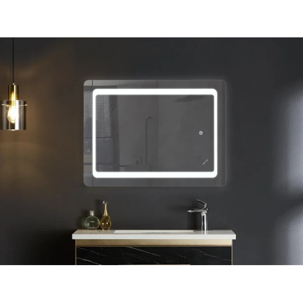 Дзеркало Mixxus TWEE MR09-80x60-REVERSE з LED Touch, Anti-fog, димером, регулюванням яскравості (MI6660)