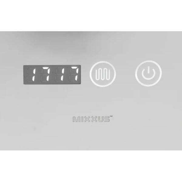 Дзеркало Mixxus PLAIN MC02-60-CASE з LED Touch, Anti-fog, димером, рег. яскравості, годинником (MI6661)