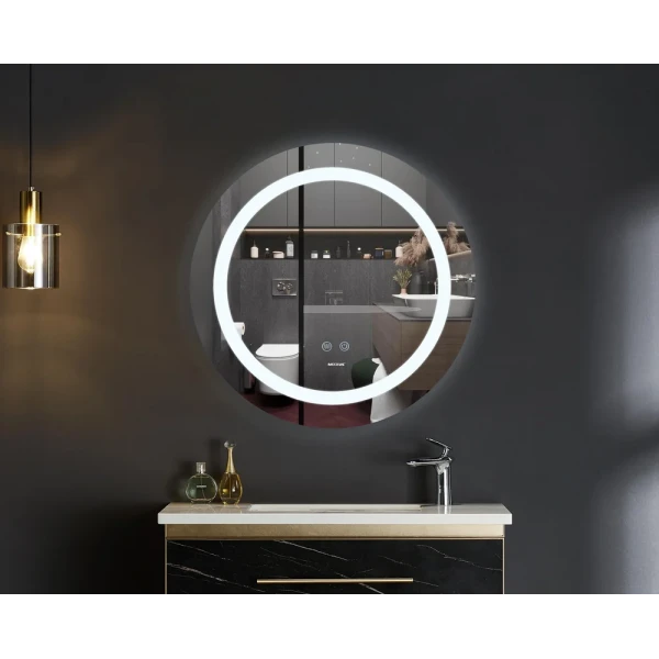 Дзеркало Mixxus PLAIN MC03-60 з LED Touch, Anti-fog, димером, регулюванням яскравості (MI6662)