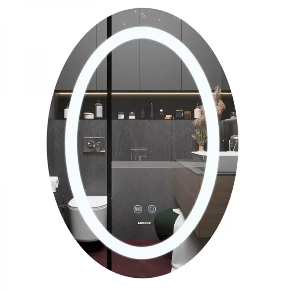 Дзеркало Mixxus PLAIN MV03-50x70 з LED Touch, Anti-fog, димером, рег. яскравості (MI6664)