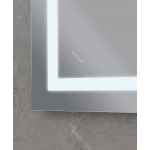 Дзеркало Mixxus WARM MR02-70x50 з LED Touch, Anti-fog, димером, рег. яскравості, годинником (MI6668)