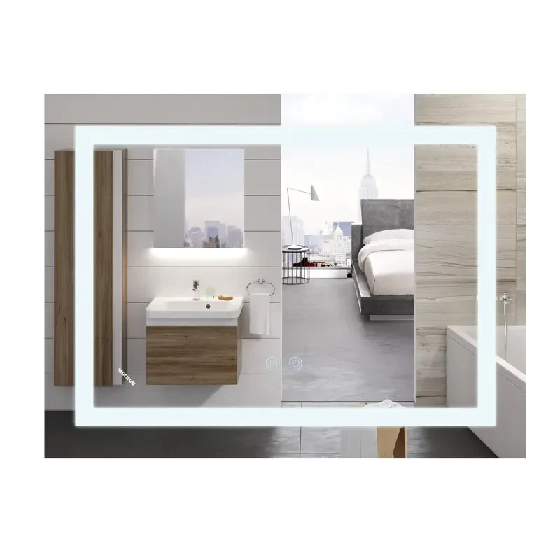 Дзеркало Mixxus WARM MR12-70x50-REVERSE з LED Touch, Anti-fog, димером, регулюванням яскравості (MI6670)