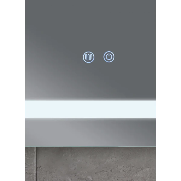 Зеркало Mixxus WARM MR12-80x60-Reverse с Led Touch, Anti-fog, димером, регулятором яркости (MI6672)