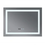 Дзеркало Mixxus WARM MR02-90x70 з LED Touch, Anti-fog, димером, рег. яскравості, годинником (MI6673)