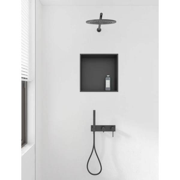 Полка-ниша для ванной комнаты Mixxus Premium NICHE-0101 BLACK из нержавеющей стали SUS304 (MI6678)