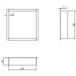 Полка-ниша для ванной комнаты Mixxus Premium NICHE-0101 BLACK из нержавеющей стали SUS304 (MI6678)