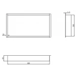 Полка-ниша для ванной комнаты Mixxus Premium NICHE-0102 из нержавеющей стали SUS304 (MI6679)