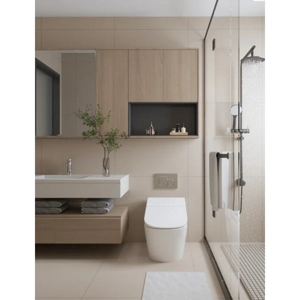 Полка-ниша для ванной комнаты Mixxus Premium NICHE-0102 BLACK из нержавеющей стали SUS304 (MI6680)